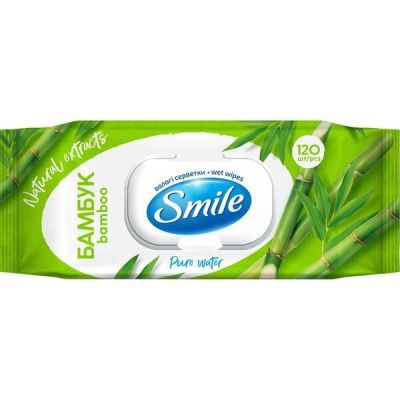 Салфетки влажные Smile Daily Бамбук 120шт