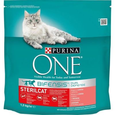 Сухой корм для кошек Purina One Steril Cat Salmon & Wheat 1.5 кг
