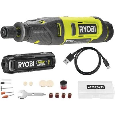 Шлифмашина прямая Ryobi RRT4-120GA15, 4В USB Lithium, 1х2Ач (5133005634)