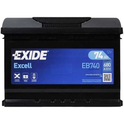 Автомобильный аккумулятор Exide 74Ah-12v ExcelL+, R+, EN680 (5237607316) (EB740)