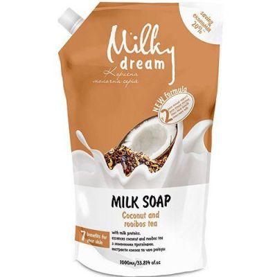 Крем-мыло жидкое Milky Dream Кокос и Чай Ройбуш дойпак 1л