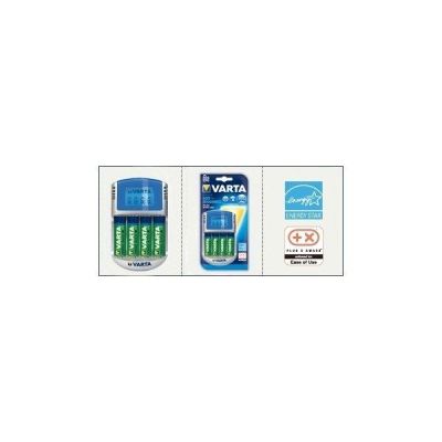 Зарядное устройство VARTA LCD Charger + Аккумулятор NI-MH AA 2600 мАч, 4 шт. (57070201451)