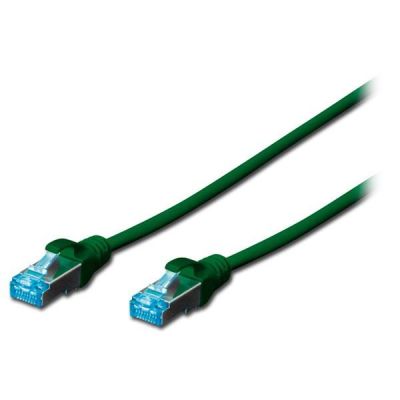 Патч-корд DIGITUS cat.5e, SF-UTP, 0.5м, AWG 26/7, зеленого цвета