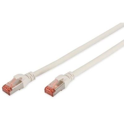 Патч-корд DIGITUS CAT 6 S-FTP, 0.5м, AWG 27/7, LSZH, белый