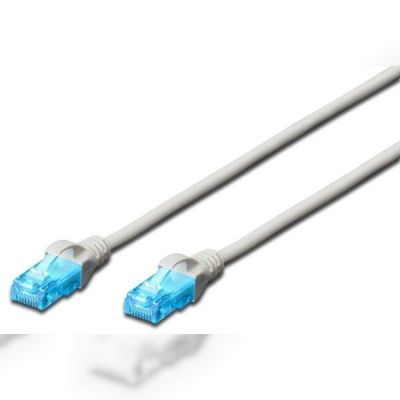 Патч-корд DIGITUS CCA CAT 5e UTP, 2м, AWG 26/7, PVC, серый
