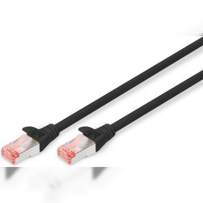 Патч-корд DIGITUS CAT 6 S-FTP, 1м, AWG 27/7, LSZH, черный