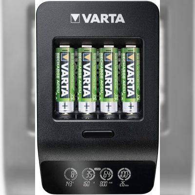 Зарядное устройство VARTA LCD Smart Plus Charger + Аккумулятор NI-MH AA 2100 мАч, 4 шт. (57684101441)