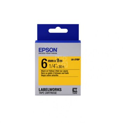 Лента Epson LK2YBP для принтеров LW-300/400/400VP/700 Pastel Blk/Yell 6mm/9m