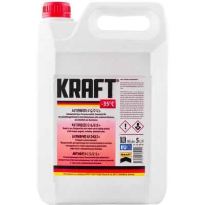 Антифриз Kraft G12 Red G12/G12+ -35 (5л.) (красный) (KF110)