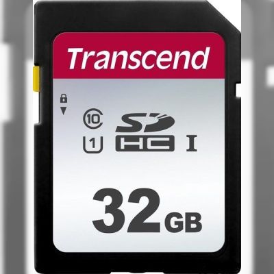 Карта памяти Transcend SDHC 32GB C10 UHS-I U1 R95/W45 MB/s (TS32GSDC300S)