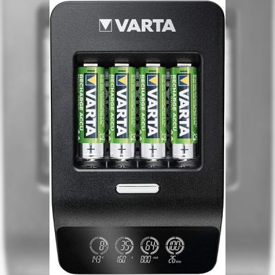 Зарядное устройство VARTA LCD Ultra Fast Plus Charger + Аккумулятор NI-MH AA 2100 мАч, 4 шт. (57685101441)