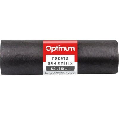 Пакеты для мусора Pro service Optimum черные 120л*10шт