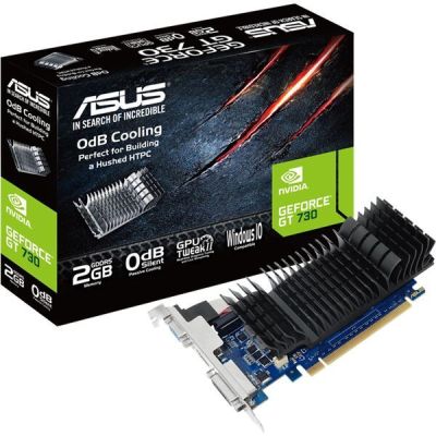 Видеокарта ASUS GeForce GT 730 2GB GDDR5 Silent loe GT730-SL-2GD5-BRK (90YV06N2-M0NA00)