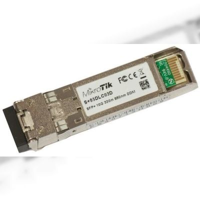 SFP+трансивер MikroTik SFP+ module 10G MM 300m 850nm Dual LC-connector (S+85DLC03D)