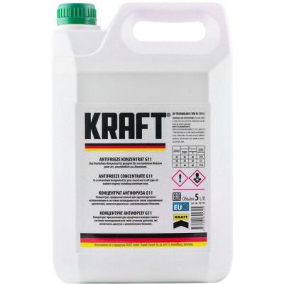 Антифриз Kraft Концентрат антифриза G11 (5л.) (зеленый) (KF119)