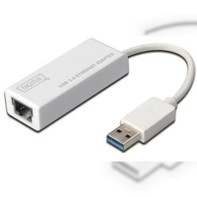 Адаптер USB 3.0 DIGITUS Gigabit Ethernet, Белый (DN-3023)