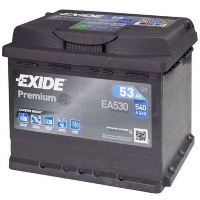 Автомобильный аккумулятор Exide 53Ah-12v Premium, R+, EN540 (5237607275) (EA530)