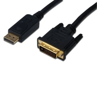 Аксессуары DIGITUS Кабель DP/DVI-D (AM/AM) DIGITUS 2м, Black/Черный, bulk (AK-340301-020-S)