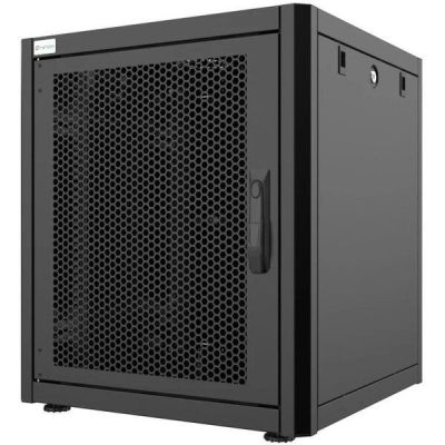 Шкаф MIRSAN GTN перфорированные двери 19" 12U 600x600, чёрный