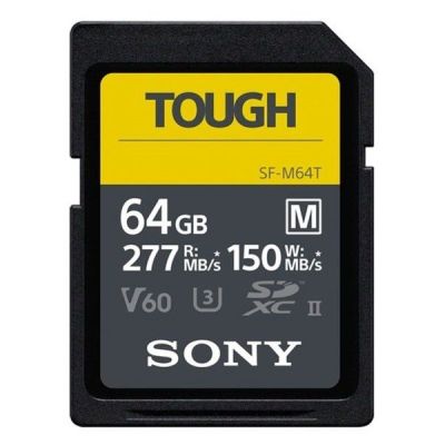 Карта памяти Sony SDXC 64GB C10 UHS-II U3 V60 R277/W150MB/s Tough (SFM64T.SYM)