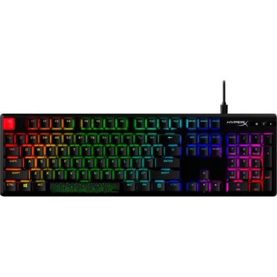 Игровая клавиатура HyperX Alloy Origins Red USB RGB PBT RU, Black (639N3AA)