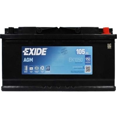 Автомобильный аккумулятор Exide 105Ah-12v AGM, R+, EN950 (52371131555) (EK1050)