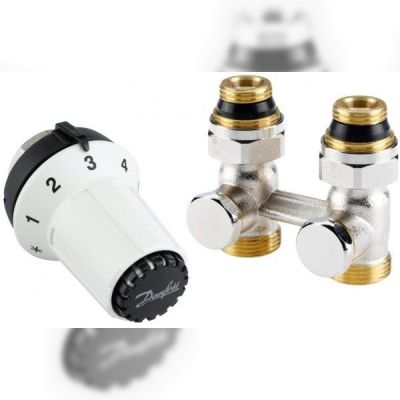 Комплект радиаторных терморегуляторов Danfoss RAS-CK + RLV-KS 1/2", прямой (013G5275)