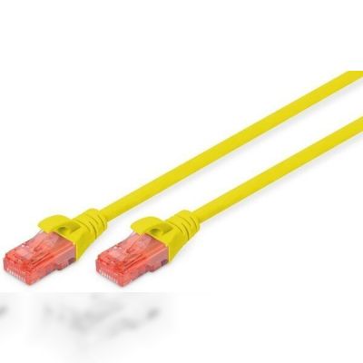 Патч-корд DIGITUS CAT 6 UTP, 1м, AWG 26/7, Cu, LSZH, желтый
