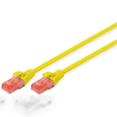 Патч-корд DIGITUS CAT 6 UTP, 0.5м, AWG 26/7, Cu, LSZH, желтый