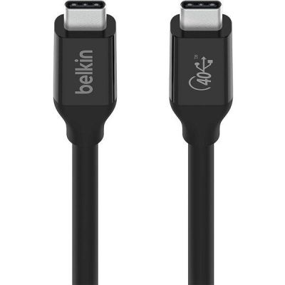 Кабель Belkin Type-C - Type-C 0.8m Black (INZ001BT0.8MBK)