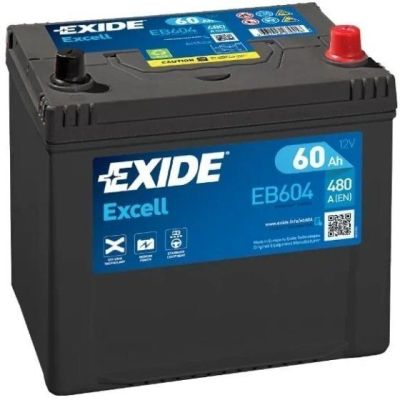 Автомобильный аккумулятор Exide 60Ah-12v ExcelL+, R+, EN480 Азия (5237607309) (EB604)