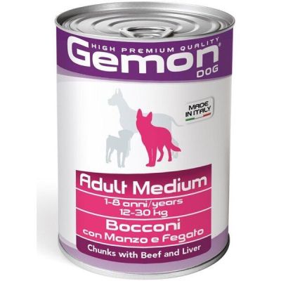 Влажный корм для собак Gemon Dog medium adult с говядиной и печенью 0,415 кг
