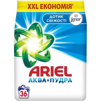 Стиральный порошок Ariel Аква-Пудра Прикосновение свежести Lenor Автомат 5.4кг