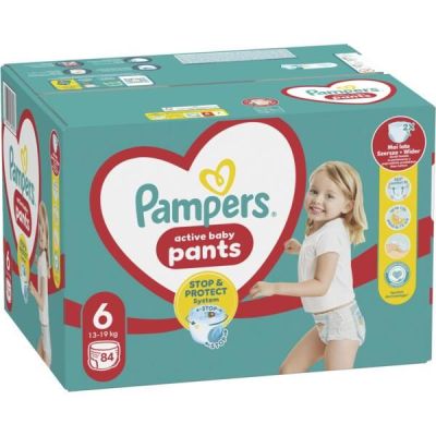 PAMPERS Детские одноразовые подгузники-трусики Pants Giant (15+ кг) Мега 84шт
