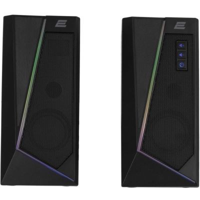 Акустическая система 2E PCS233 RGB, 2.0, USB, Black (2E-PCS233BK)