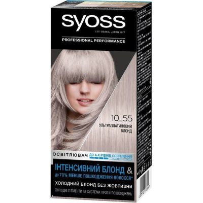 Стойкая крем-краска SYOSS 10-55 Ультра Платиновый Блонд