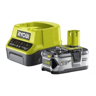 Аккумулятор и зарядное устройство Ryobi ONE+ RC18120-150, 5 Ач, 18В (5133003366)