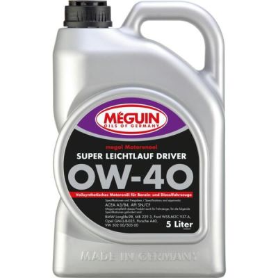 Моторное масло Meguin Super Leichtlauf Driver SAE 0W-40 5л (4895)
