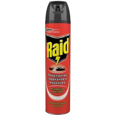 Аэрозоль от тараканов и муравьев Raid Max 3в1 300мл