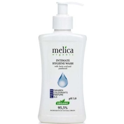 Melica Organic Средство для интимной гигиены с молочной кислотой и экстрактом алоэ, 300 мл