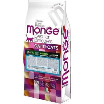 Сухой корм для кошек Monge Cat Bwild Grain Free Sterilised Тунец 10 кг