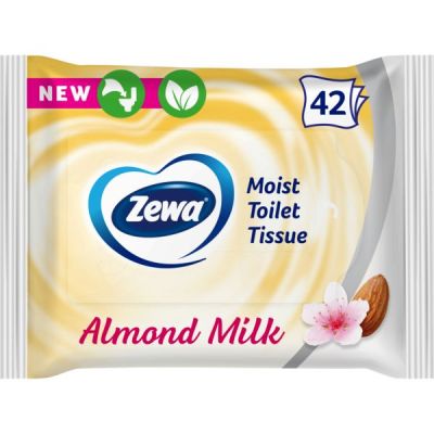 Туалетная влажная бумага Zewa Almond Milk moist 42 шт