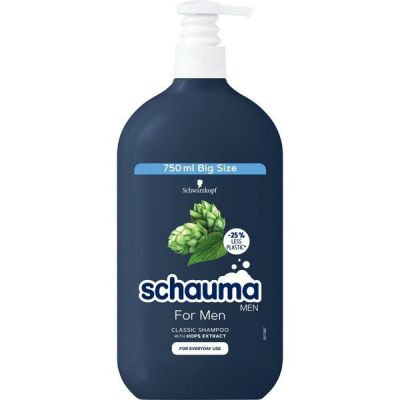 Шампунь для мужчин Schauma Men с экстрактом хмеля для ежедневного использования 750мл