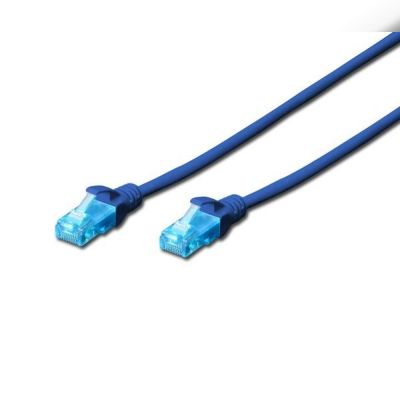 Патч-корд DIGITUS CCA CAT 5e UTP, 1м, AWG 26/7, PVC, синий