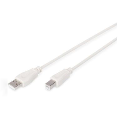 Кабель USB AM/BM принтер DIGITUS 3.0m, biege