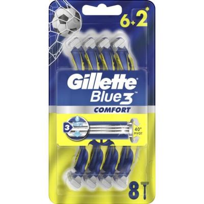 Бритва без сменных картриджей Gillette Blue 3 8шт