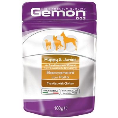 Влажный корм для щенков Gemon Dog Puppy & Junior с курицей 100 г