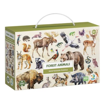 Пазл DoDo Монтессорі Лісові тварини 200 елементів (300629)