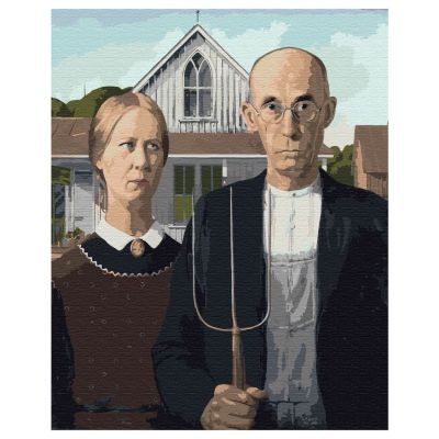 Картина за номерами Brushme Американська готика. Грант Вуд (BS36702)