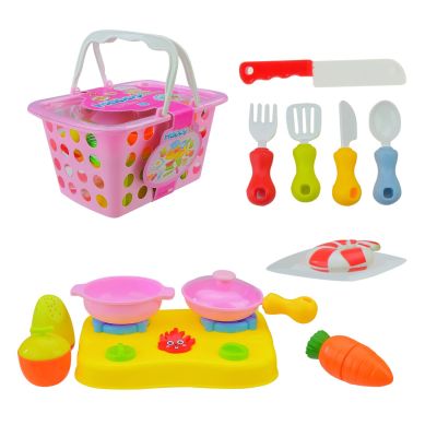 Ігровий набір посуду Shantou Jinxing у корзинці (666-41)